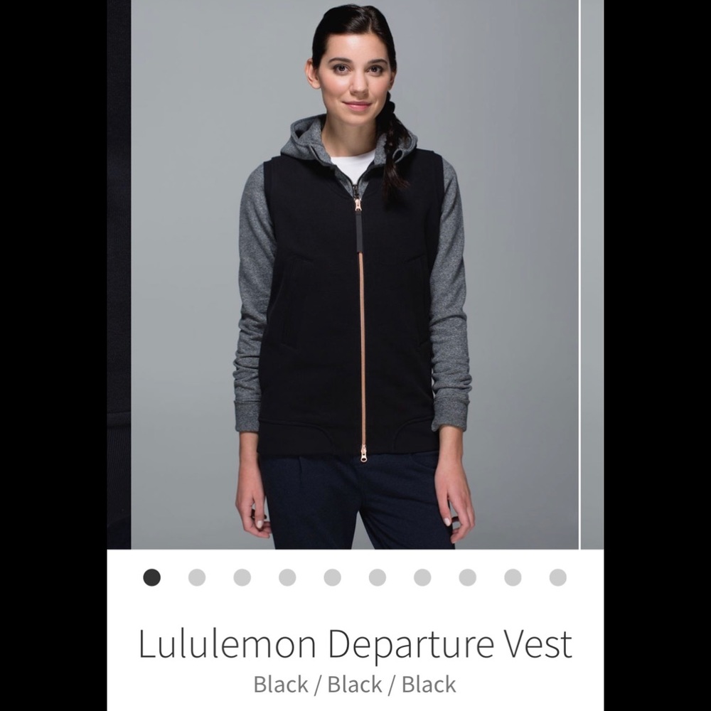 Lululemon Departure Vest black size 8